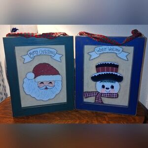 Christmas Folkart/Primitive Handmade Wall Art